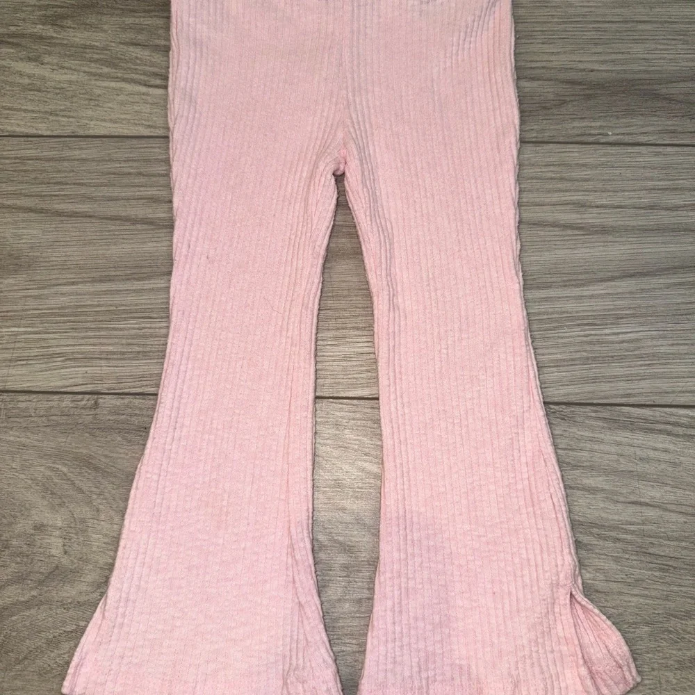 OLD NAVY Pink Ribbed Kids Flare Pants